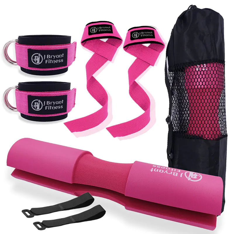 Barbell Pad Set with Ankle Strap for Hip Thrusts or RDLS