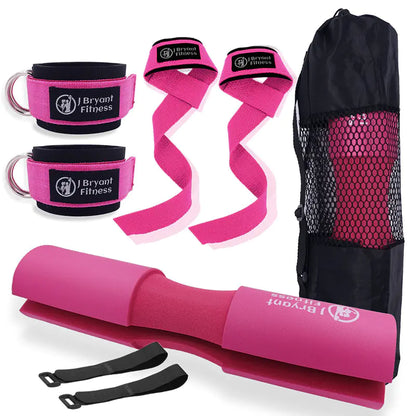 Barbell Pad Set with Ankle Strap for Hip Thrusts or RDLS