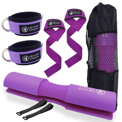 Barbell Pad Set with Ankle Strap for Hip Thrusts or RDLS